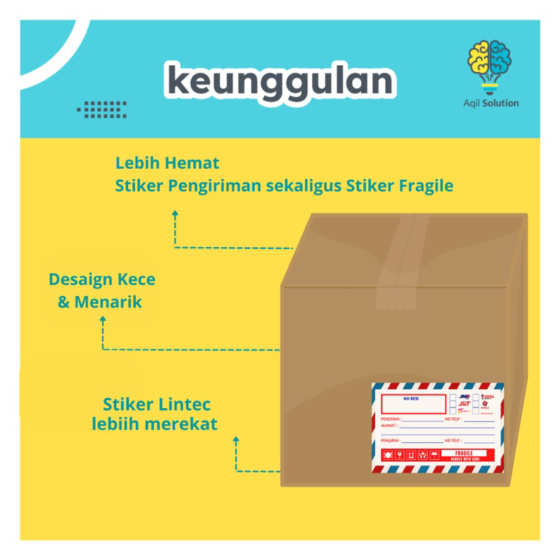 (100 pcs) STIKER VIDEO UNBOXING PENGIRIMAN FRAGILE, Pengiriman Olshop Ready stok dan custom