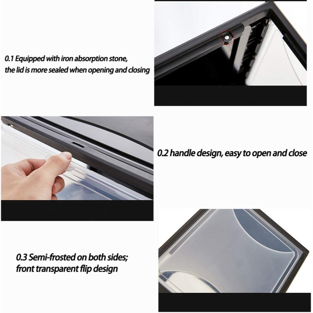 Shoe Box plastic stackable shoes sneakers box storage with clear plastic box Sepatu