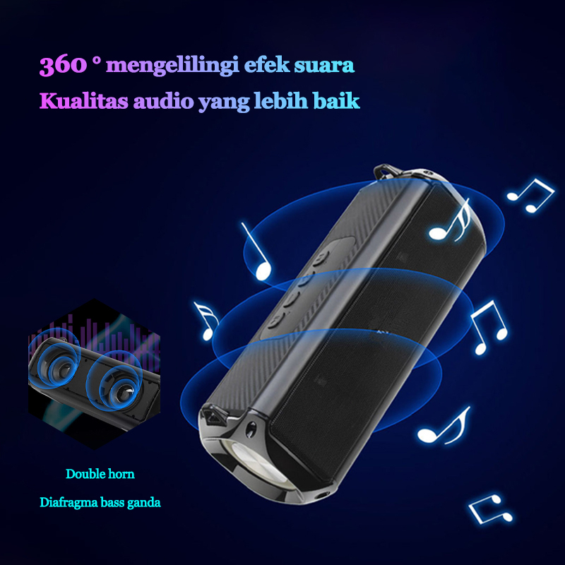 𝐃𝐄𝐍𝐆𝐀𝐍 𝐓𝐚𝐥𝐢 5.0 Speaker Bluetooth Portable Soundbar RGB LED Light TF 360° Stereo Surround Wireless Bluetooth Speaker