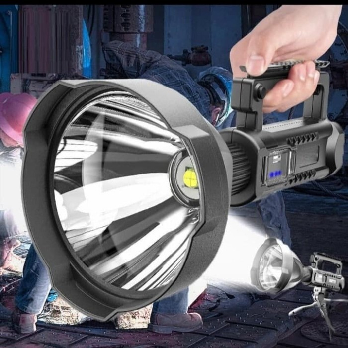 SENTER LED MAX / SENTER LED WATERPROOF USB SUPER TERANG SEARCHLIGHT SL06 2000M JANGKAUAN