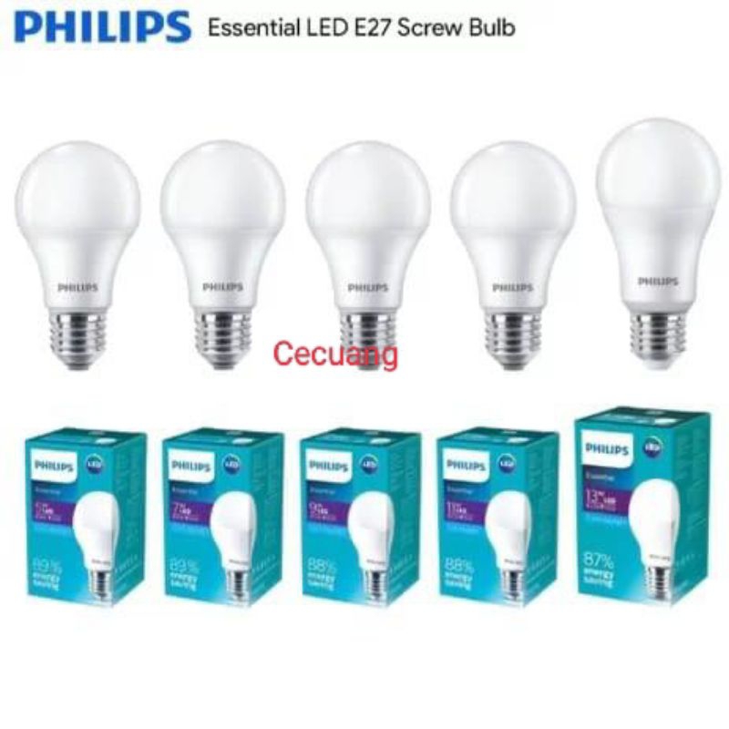 LAMPU LED PHILIPS ESSENTIAL 9W 11W 13W 15W PUTIH