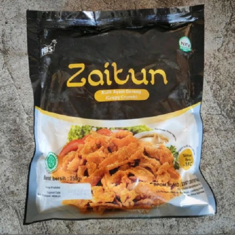 

Zaitun crispy crunch 250gr kulit ayam goreng