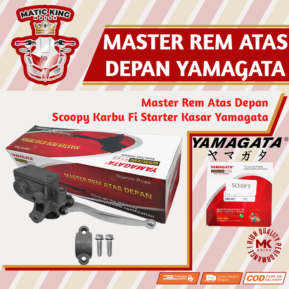 Master rem kanan assy Honda Scoopy Beat Vario Karbu Fi 110 Hitam Yamagata