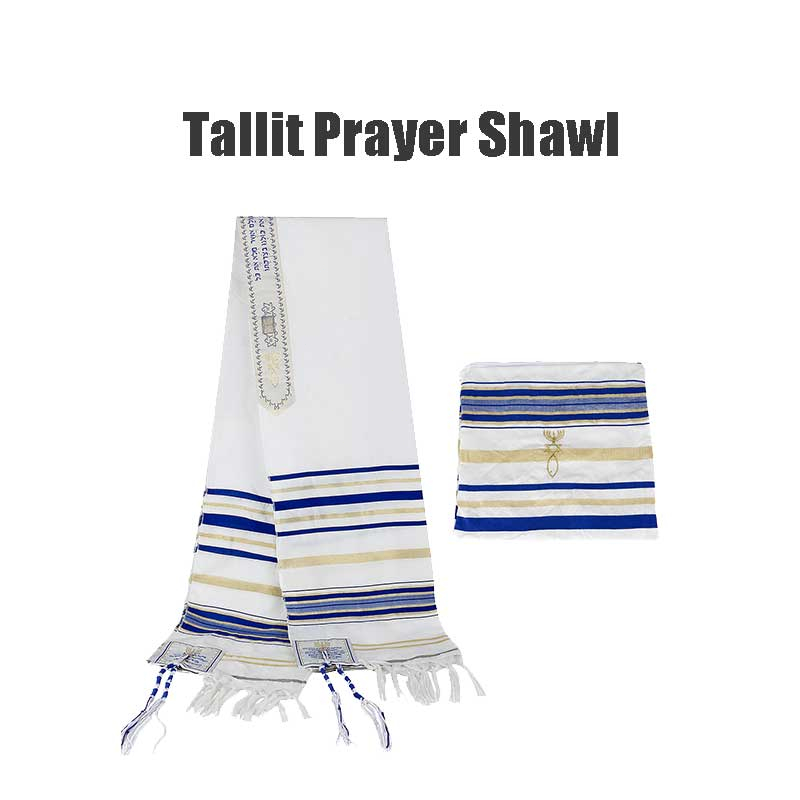 Unisex Israel Tallit Judaism Israel Prayer Scarf Prayer Shawl - 54*185Cm