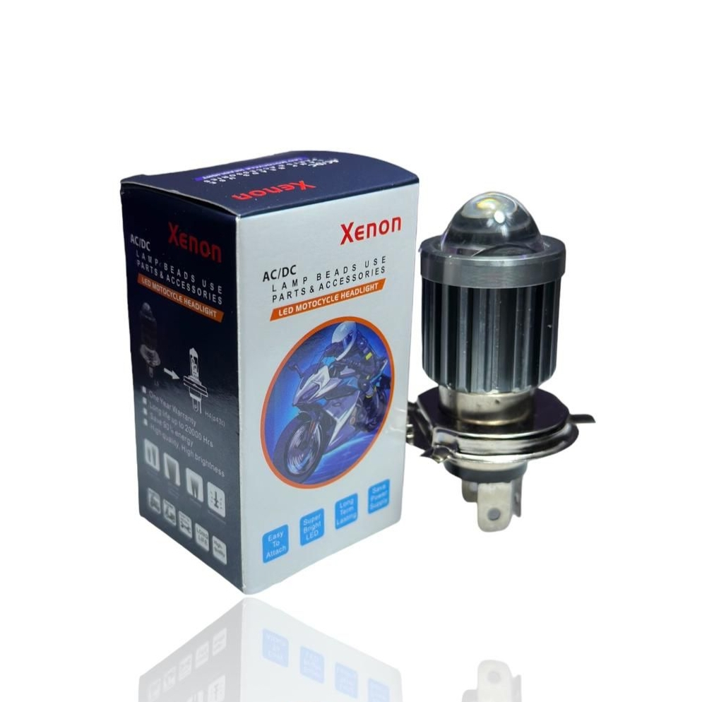 Xenon Lampu Depan Led H4 Bohlam Lampu Depan Led H4 Laser Lampu Depan Utama H4 Universal R15,Vixion,Byson,Versa,Cb150r,Scoopy Dan Motor Lain Nya