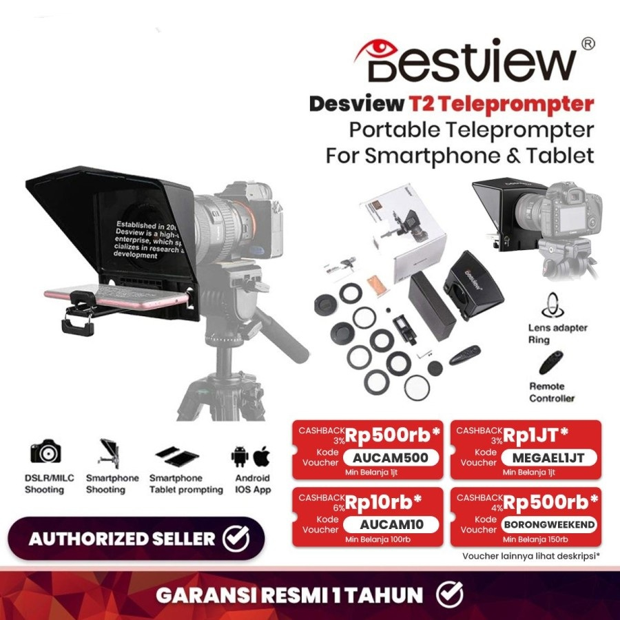 Desview T2 Broadcast Teleprompter