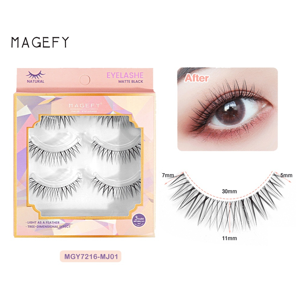 CSP095 – Magefy Bulu Mata Palsu Fake Eyelashes 3 pairs pasang