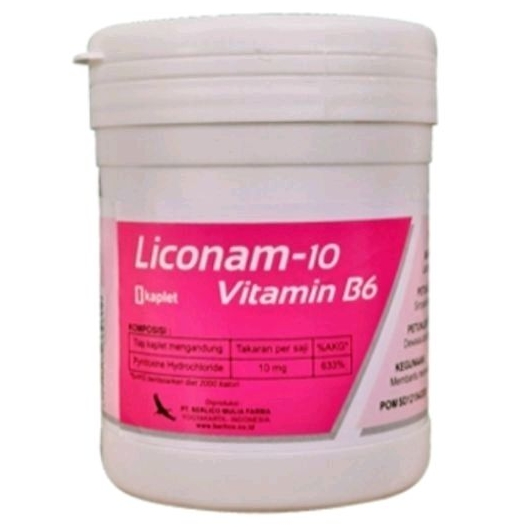 LICONAM 10 - Vitamin B6 10mg (1000's /Botol)