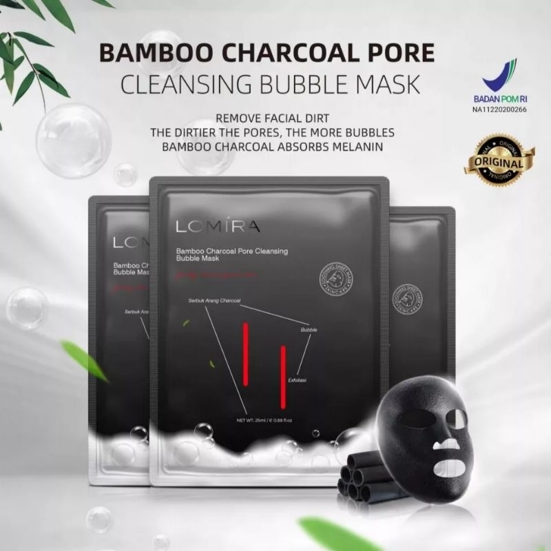 LOMIRA BAMBO CHARCOAL PORE CLEANSING BUBBLE MASK | SHEET MASK