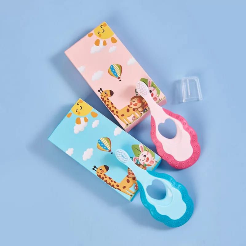 Haoniu Jerapah 1pcs Sikat Gigi Anak Bayi Cotton Toothbrush Import