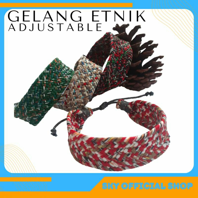 Gelang Etnik Tenun Tali Gaya Bohemian Untuk Pria Dan Wanita