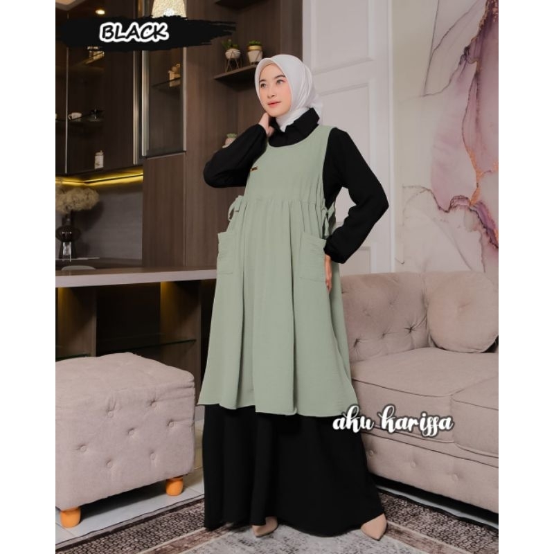 NEW AMIRA AKU KARISSA dress wanita long vest cantik ootd korea style hangout muslim terbaru gamis new serian