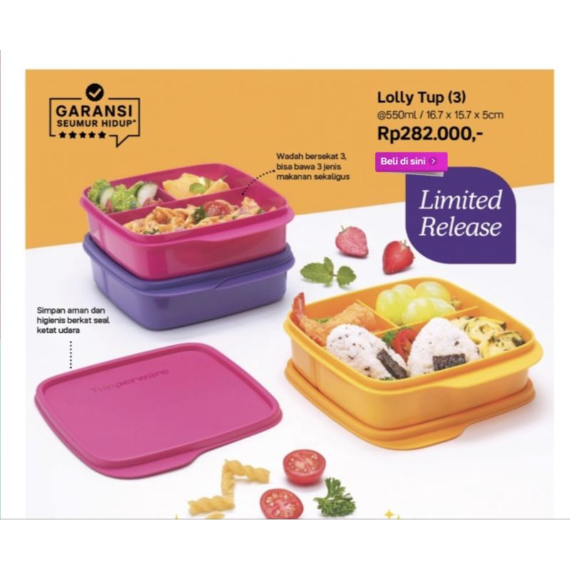 Lollytup ecer/Promo mei tupperware