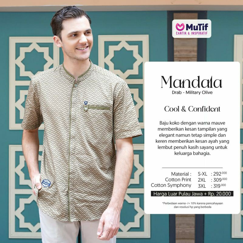 Mutif Sarimbit Gayatri Military Olive Mutif Man Mandala Little Gayatri Little Mandala Baju Muslim Gamis Sarimbit Keluarga Family Series Terbaru Ori Lebaran 2023