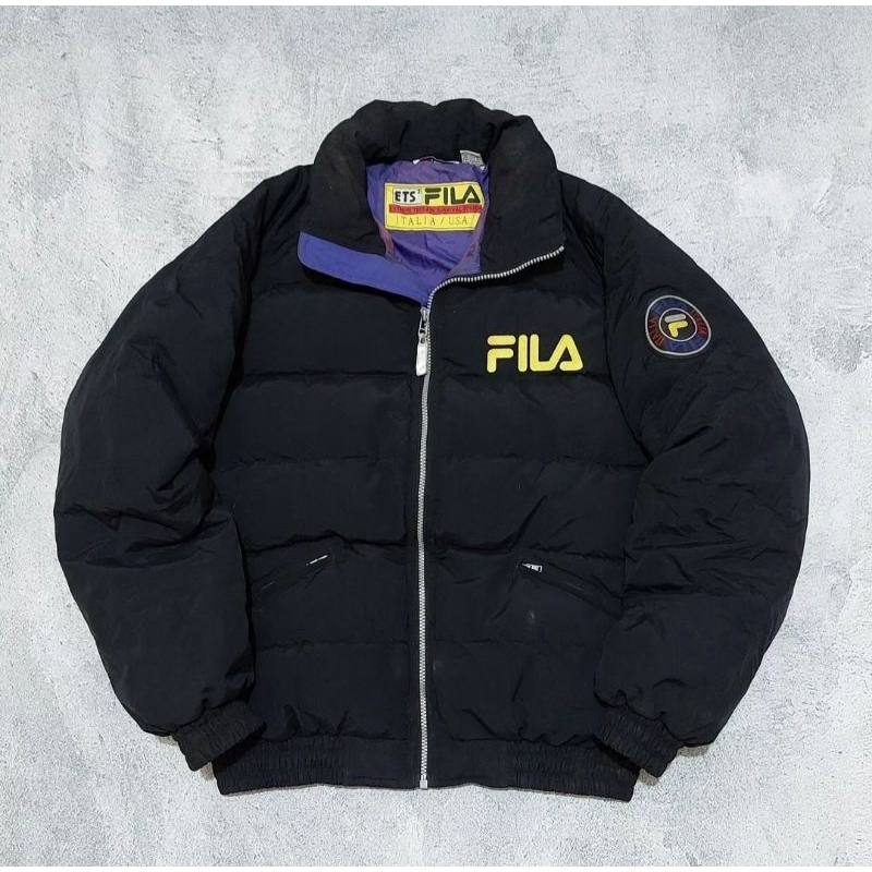 JAKET VINTAGE FILA PUFFER BULANG BULU ANGSA CASUAL UNISEX PRIA WANITA