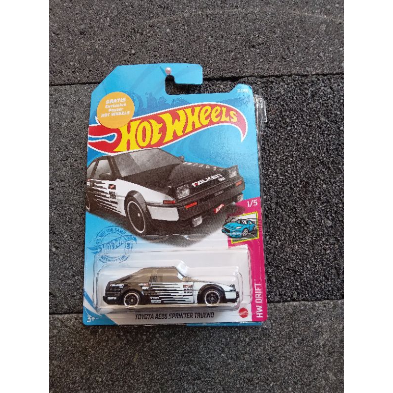 hot wheels toyota ae86 sprinter trueno hitam