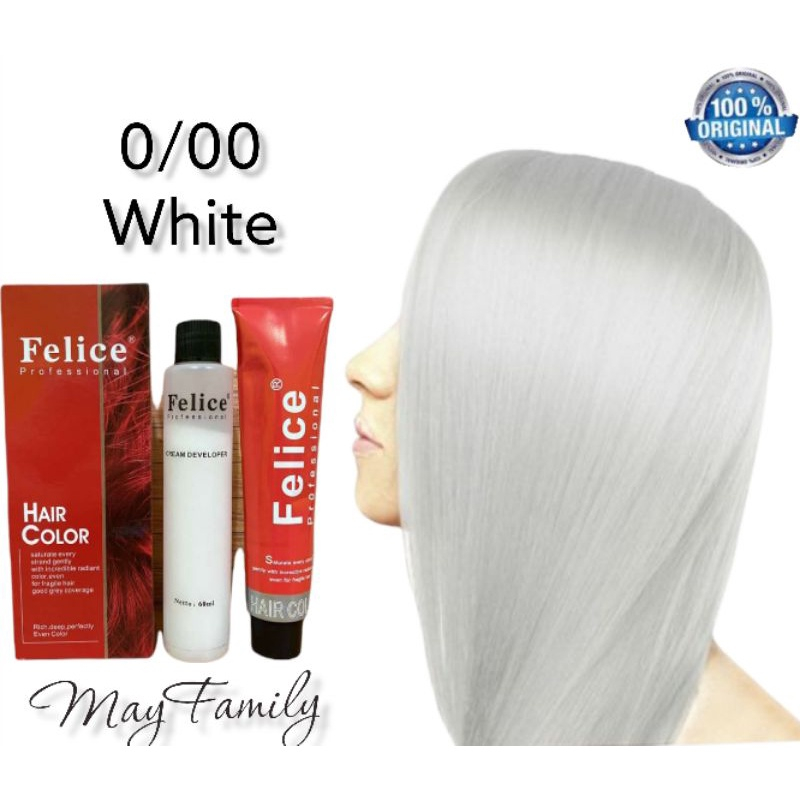 Hair Color Felice 0.00 white / Pewarna Rambut Felice