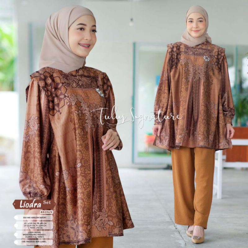LIODRA ONE SET BY TULUS SIGNATURE / SET PREMIUM SILK / Setelan celana wanita muslimah