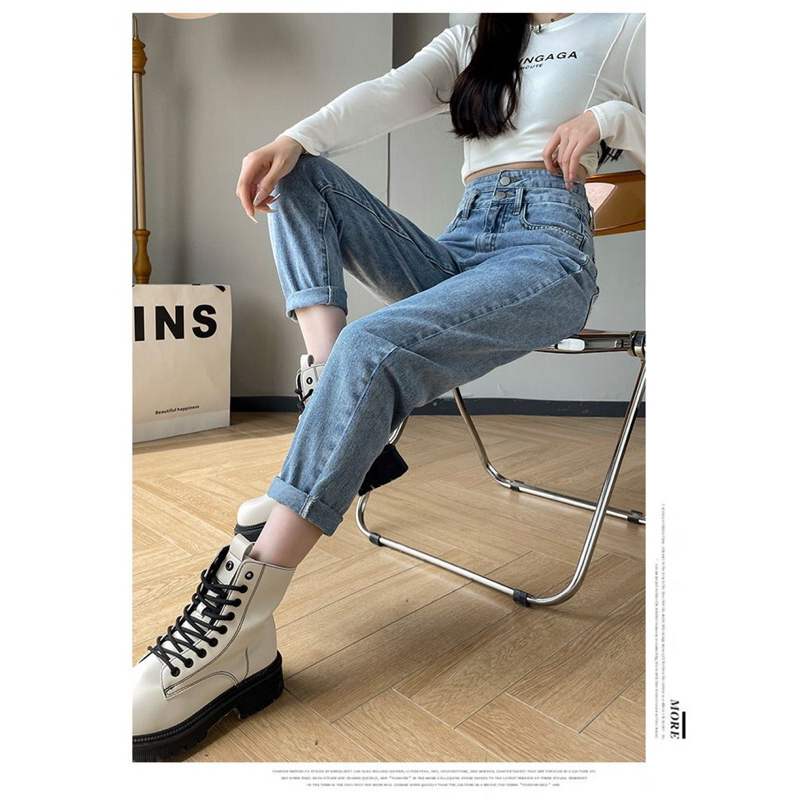 Cozylab - Celana Jeans Jogger Highwaist Panjang Wanita Import Premium Denim joger