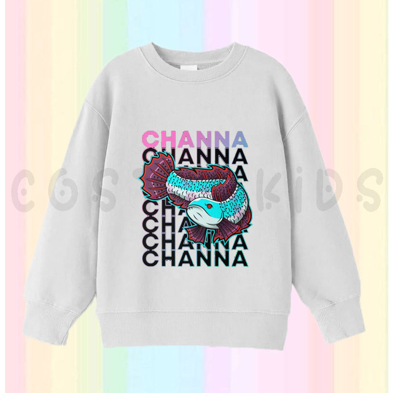 JAKET SWEATER ANAK ANAK IKAN CHANNA LOGO