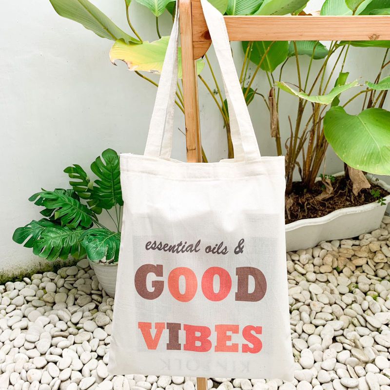 (VINDERU) PREMIUM TOTEBAG CANVAS BLACU POLOS &amp; KANVAS MOTIF