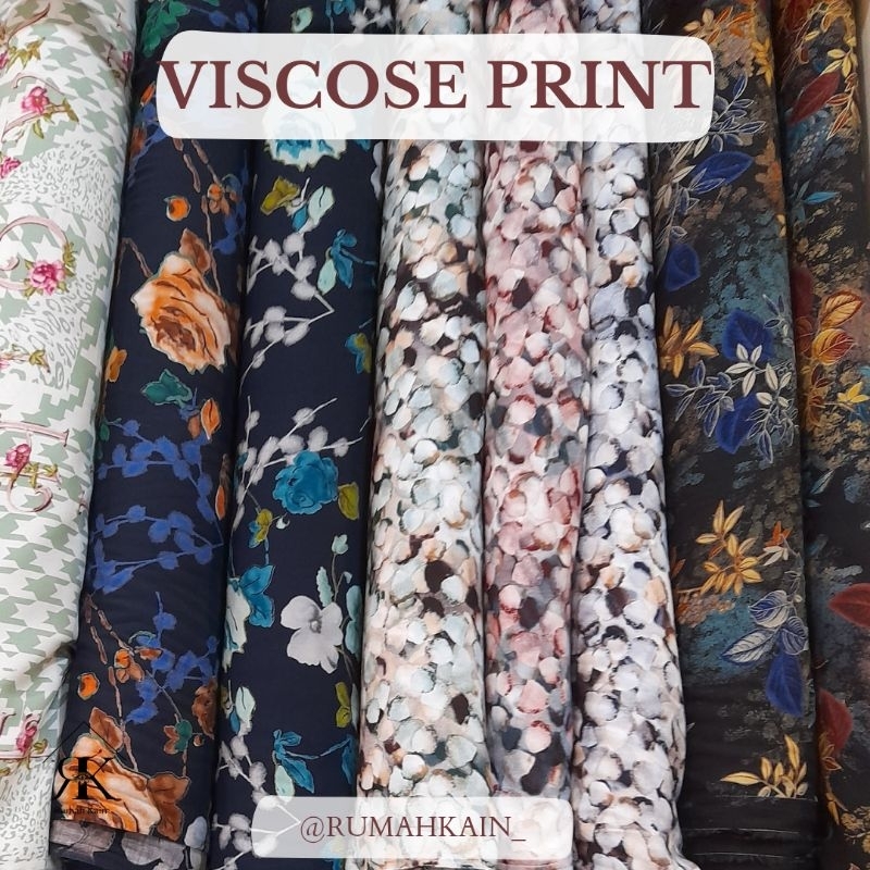 Kain Rayon Viscose Print/Rayon Viscose/Rayon Motif