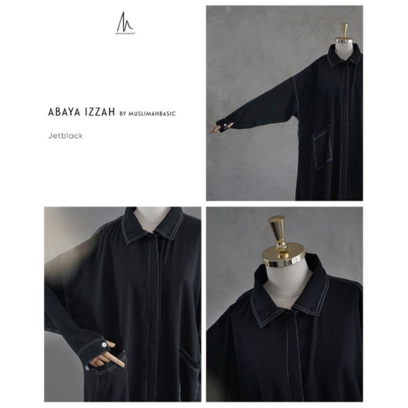 [SIZE S warna Hitam] Izzah Abaya Anak by Muslimini Muslimah Basic