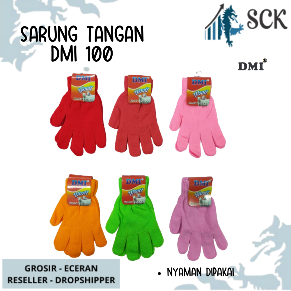 Sarung Tangan DMI 100 Polos WARNA / Sarung Tangan Perempuan Dewasa Wanita / Perlengkapan Otomotif - sckmenwear GROSIR