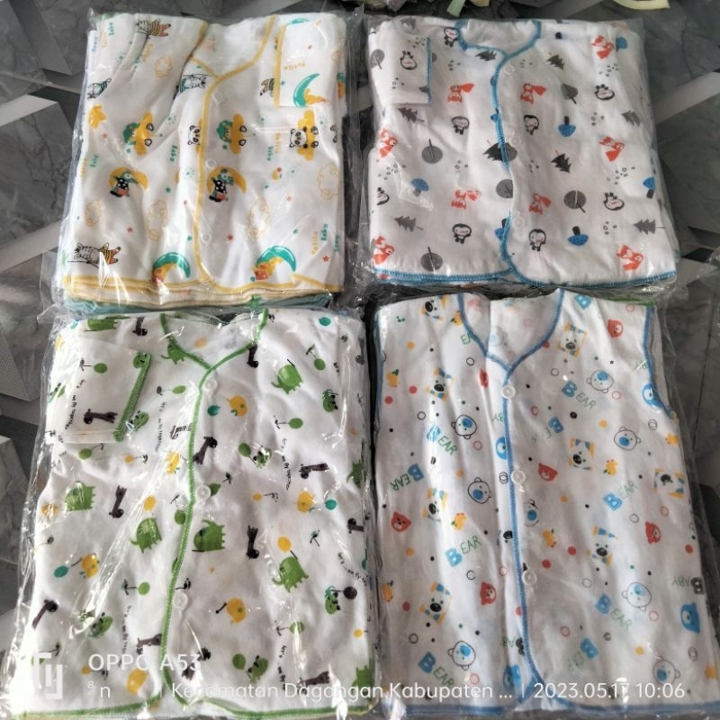 SNI 3 pcs Baju Pendek Bayi Motif Baju Bayi Perlengkapan Bayi Newborn q