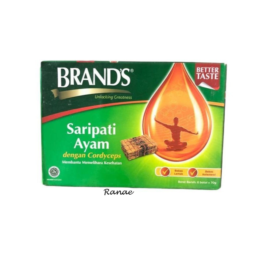 Brand's Brands Saripati ayam dengan cordyceps 70gr isi 6 botol - Membantu Memelihara Kesehatan