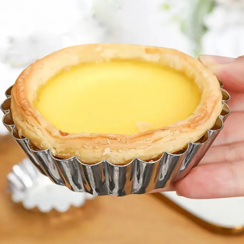 Cetakan Pie Bunga Mini Stainless Steel Cetakan Cupcake Muffin Sus Pie Susu Buah Loyang Kue Mini Cheese Tart Wadah Loyang Egg Tart Serbaguna TERMURAH TERLARIS