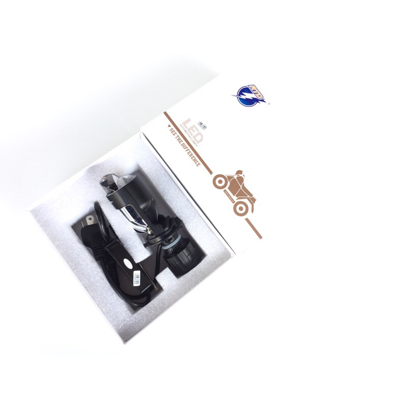 Lampu LED RTD proyektor soket H4 putih kuning