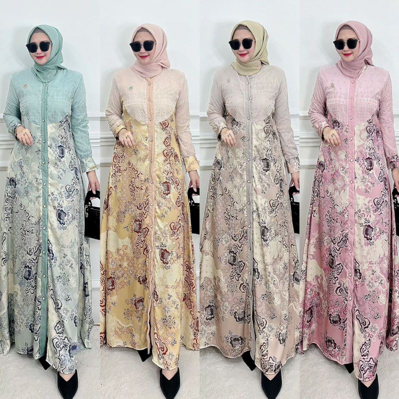 Madinah ras gamis mewah simple  ready stok