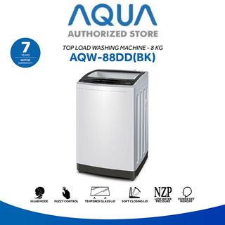 Mesin Cuci AQUA 1 Tabung Top Loading 8Kg AQW-88DD (BK)