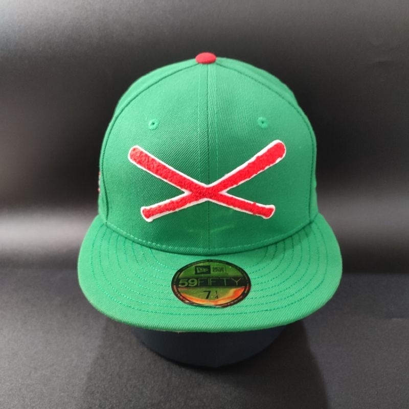 Topi Caps New Era Crossed Bats Logo Beer by Justfitteds x New Era Heineken Green