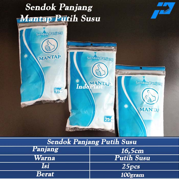 Sendok Panjang Plastik/Sendok Plastik/Sendok Mantap Putih Susu