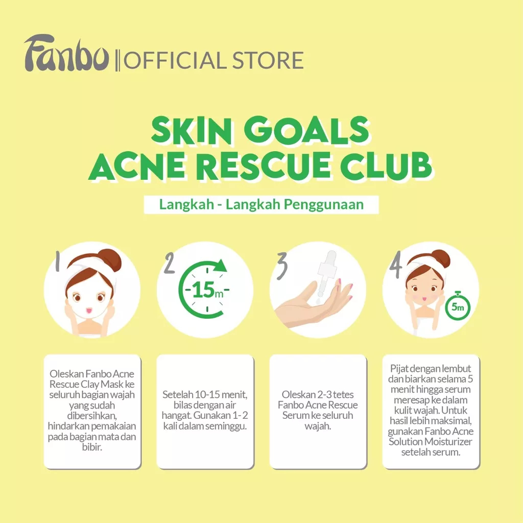 ❤ MEMEY ❤ FANBO Skin Goals Acne Rescue Club | Serum 20ml