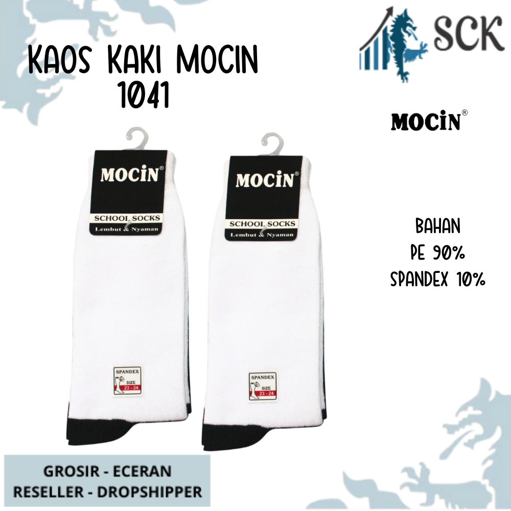 Kaos Kaki Sekolah Panjang MOCIN 1041 P 23-24 / Kaus Kaki TK SD 1041 P - sckmenwear GROSIR