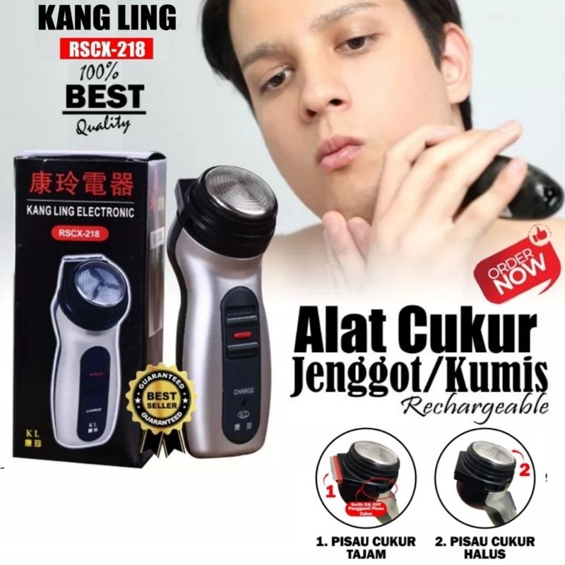 Alat Cukur Kumis Jenggot - Shaver Kang Ling Electronic RSCX-218 Travel Alat Cukur Rambut