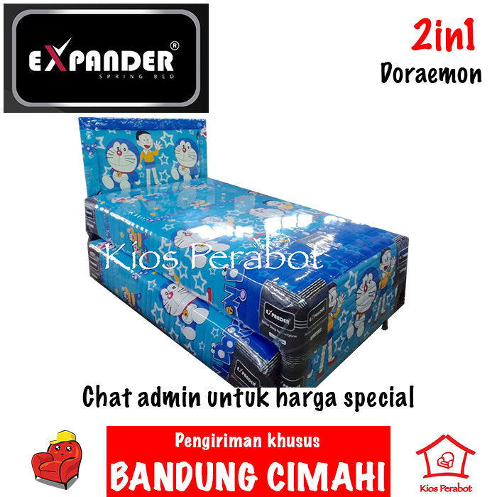Springbed 2in1 Doraemon 100 x 200 spring bed sorong Expander 2 in 1 kasur springbed anak FULL SET