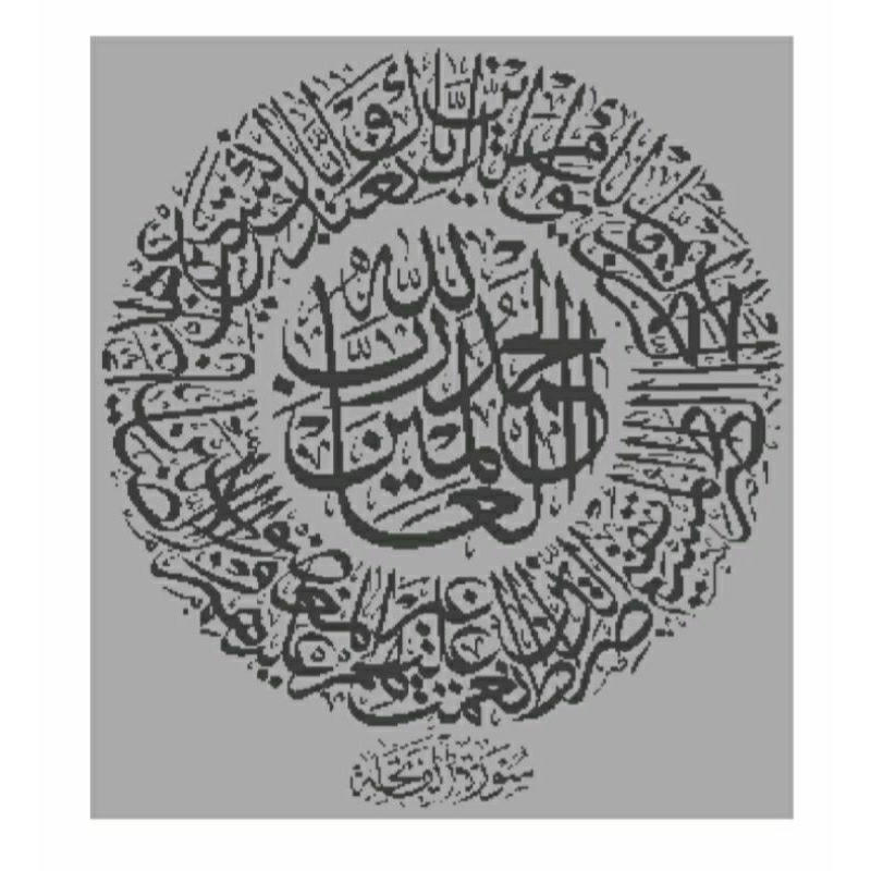 pola kristik kaligrafi al fatihah