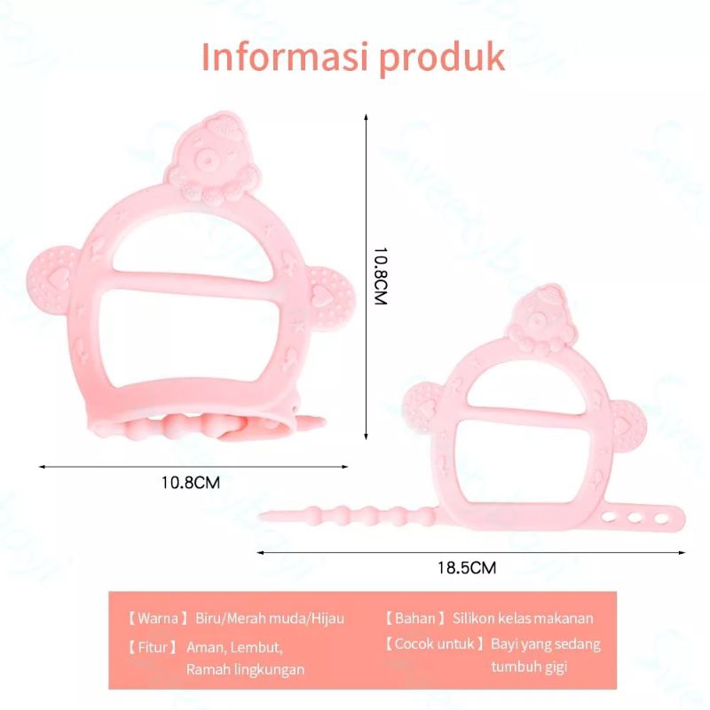 MAINAN GIGITAN BAYI GELANG / TEETHER BABY SILIKON