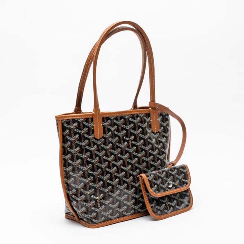 GYD Anjou Mini Tote Reversible Women Bag GYD Brown