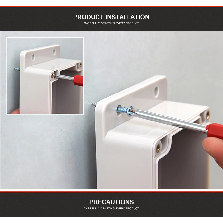 Box Panel Listrik Kotak Sambungan Waterproof 240 x 120 x 75 mm - F1-2 - White