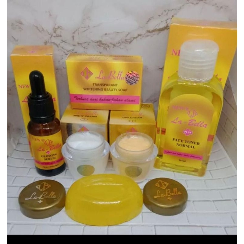 paket Cream labella 5in1 (cream s*m,toner,serum,sabun)