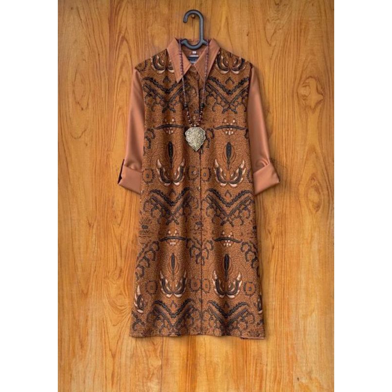 tunik dres batik wanita modern solo bahan katun size s-xxxl