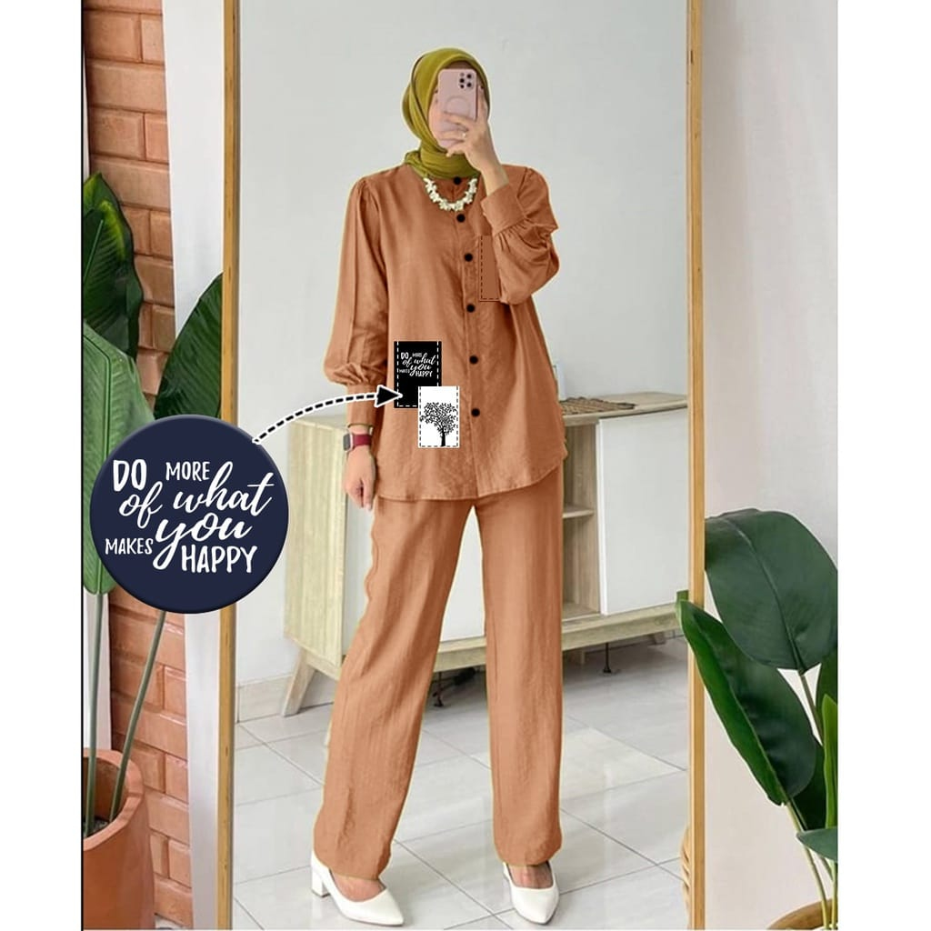 Setelan Pandan - Baju Setelan Wanita Kekinian - One Set Wanita Terbaru - Setelan Panda terbaru kekik