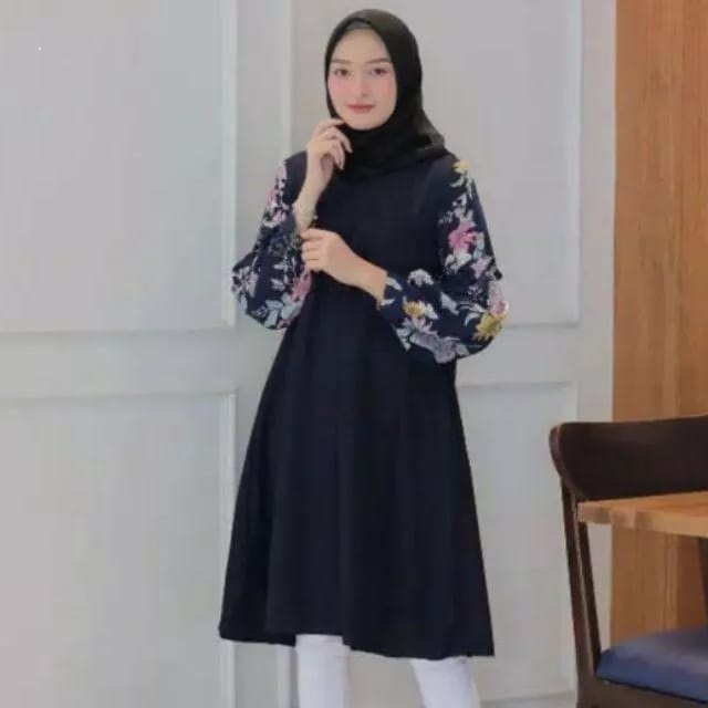 ahmd_store ROSA TUNIK Bahan Moscrepe Mix Monalisa ukuran One Size dress wanita terbaru 2023 kekinian