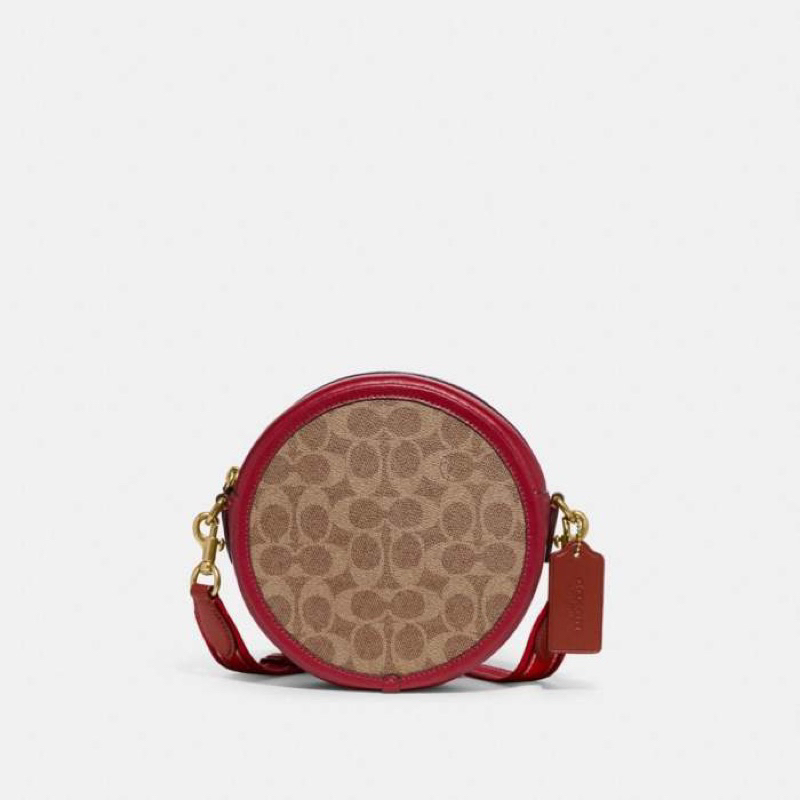 Coach Kia Leather Circle Crossbody (CA 098)