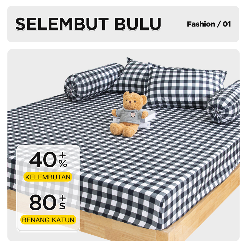 SEPREI Menarik Seprai Kualitas Bagus Sprei Aesthetic Bahan Polyester 160x200cm Worldhome